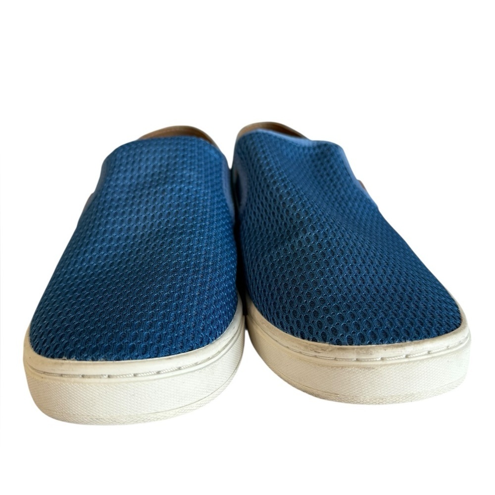 Olukai Ladies 9 Pehuea Blue Mesh Slip-on Flats - Picture 3 of 12
